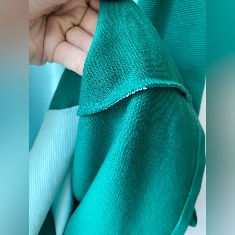 Boden Green and Light Blue Scalloped Sheath Dress - Picture 4 of 5